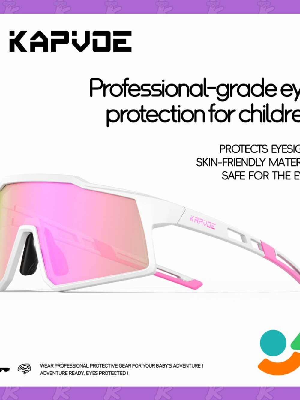 Kapvoe Children's Polarized Cycling Glasses for Teenagers Outdoor Sports